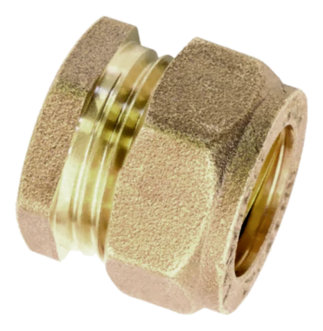 Lawton End Cap Compression 15mm Brass