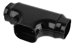 Inaba Denko 100mm Slimduct T-Joint Black