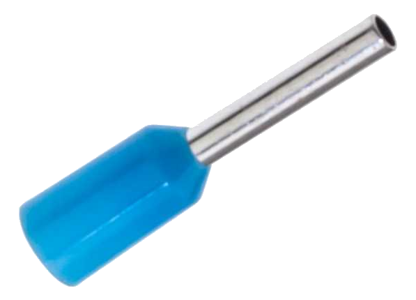 Termtech Bootlace Ferrule 0.75mm Blue 