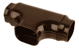 Inaba Denko 100mm Slimduct T-Joint Brown