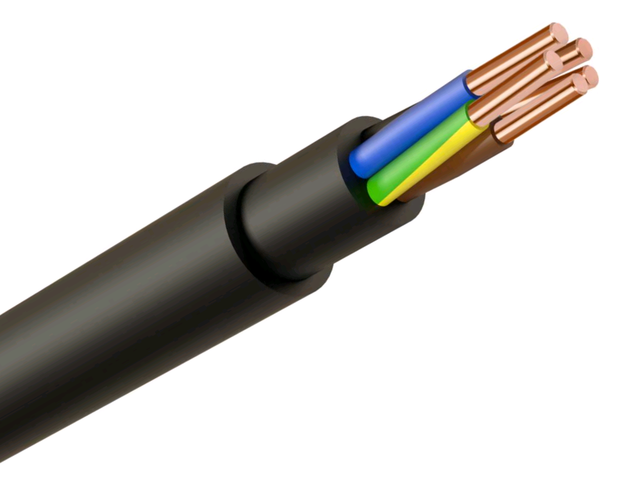 NYYJ Cable 6.0mm 5 Core Black