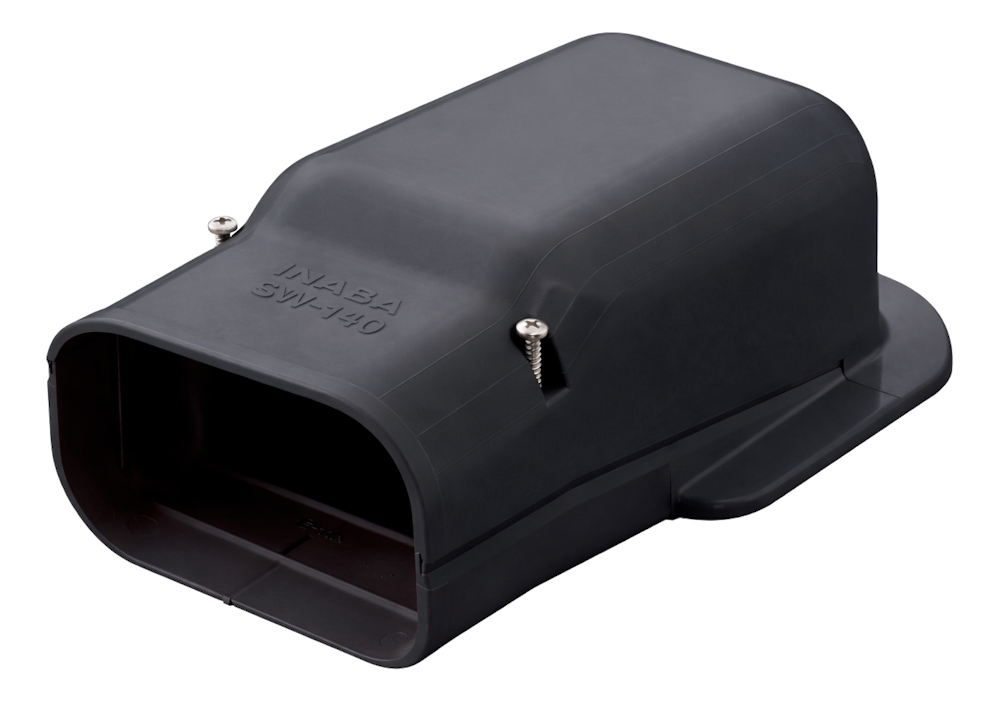 Inaba Denko 140mm Slimduct Wall Cover Black