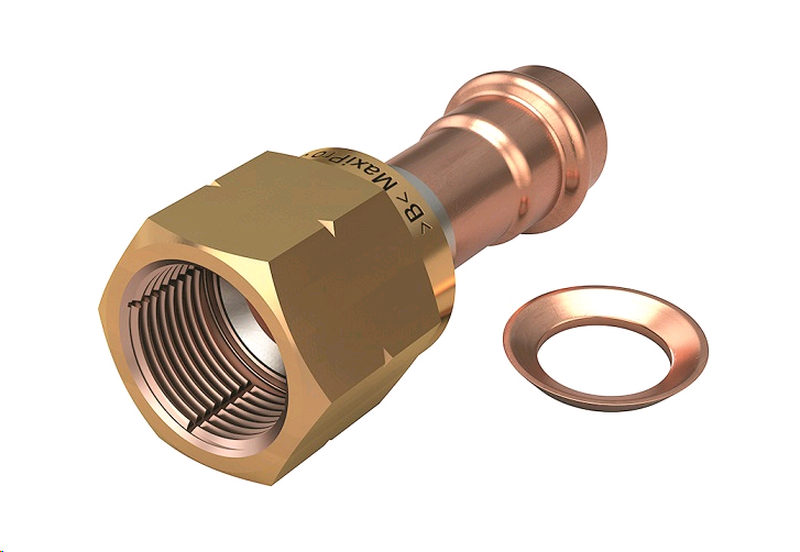 Maxi Pro Complex Flare With Brass Nut And Copper Washer 3/8 Pack 4