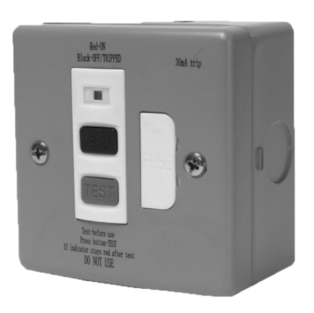 Europa 13A RCD Unswitched Fused Spur Metal Clad