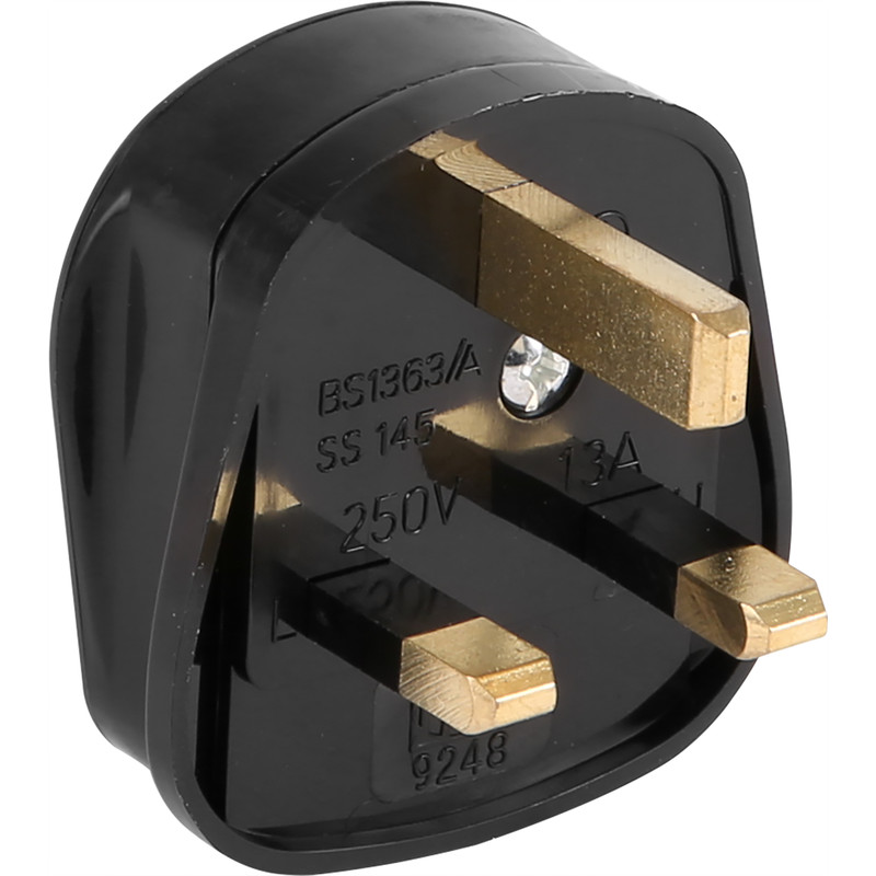 Plug Top 13A Fused Black