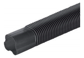 Inaba Denko 75mm Slimduct 500mm Flexible Joint Black
