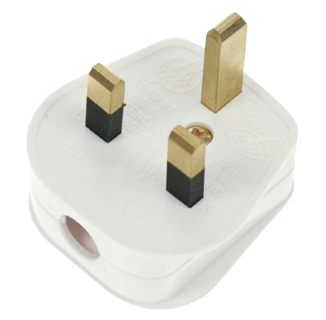 PA301 White Fitted Plug 13A Fuse