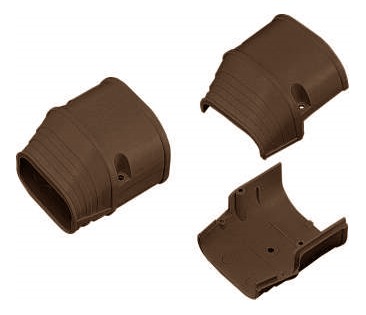 Inaba Denko 100mm Slimduct Duct End Brown