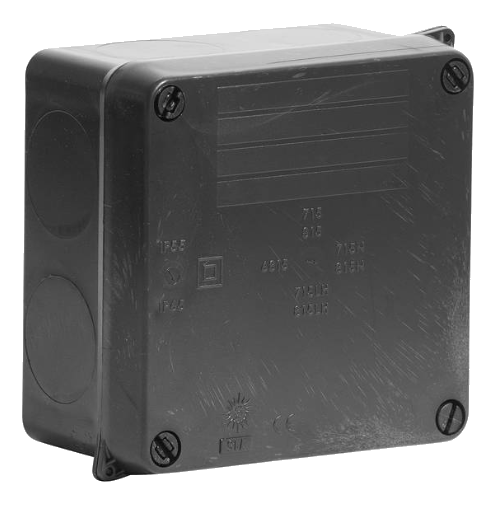 Wiska 815N Box WIB1 Black IP65 110x110x60mm