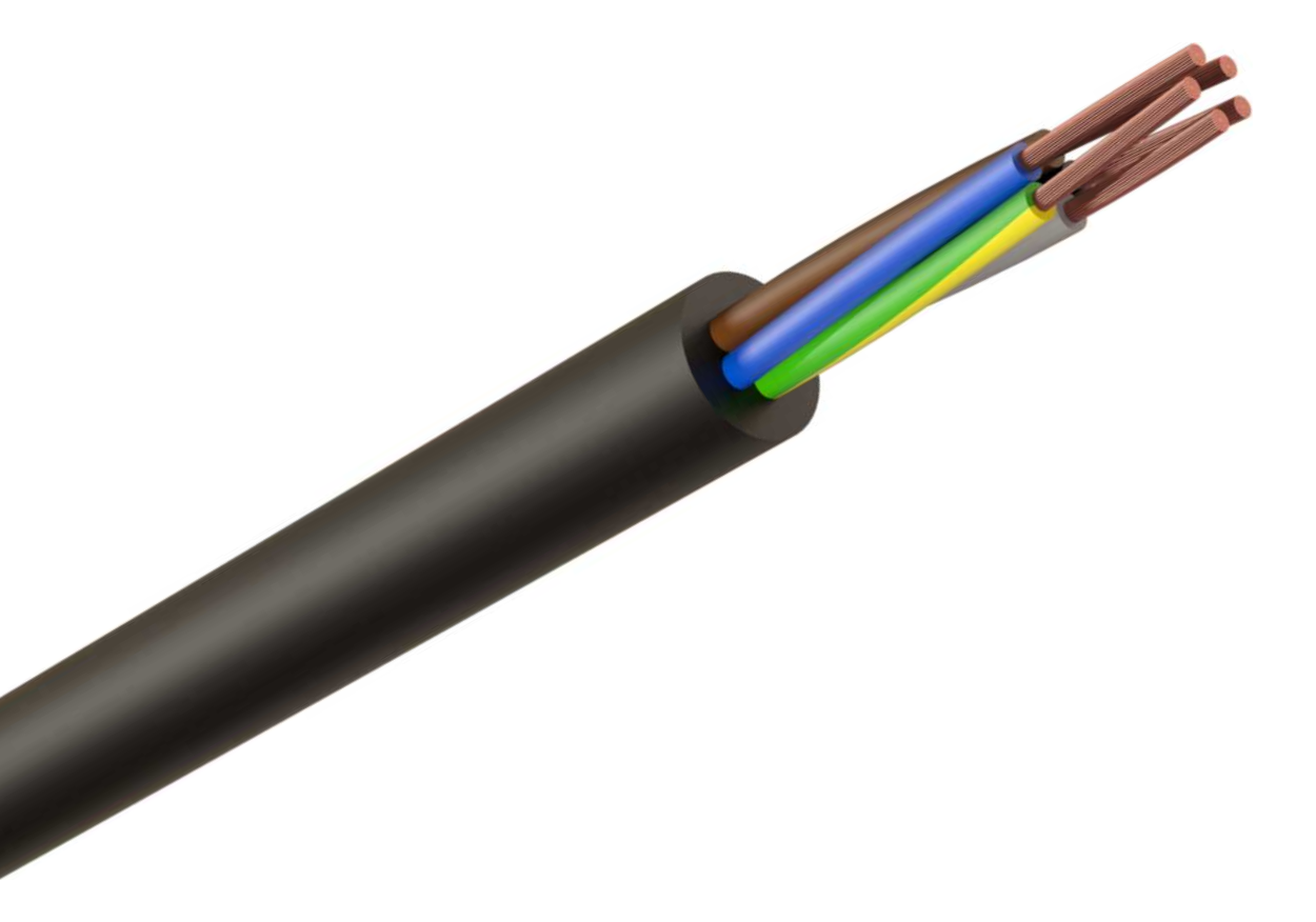 Cable Flexible PVC 0.75mm 5Core Black 100M