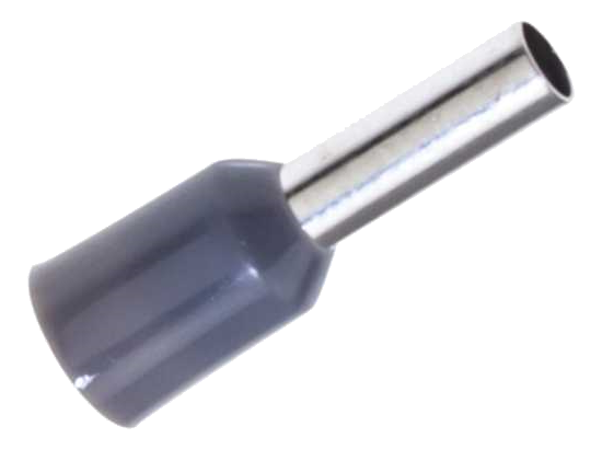 Termtech Bootlace Ferrule 2.5mm Grey 