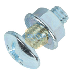 Flanged Roofing Bolts & Nuts M6x12mm 