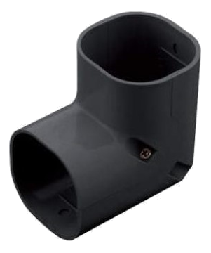 Inaba Denko 140mm Slimduct 90Deg Vertical Elbow Bend Black