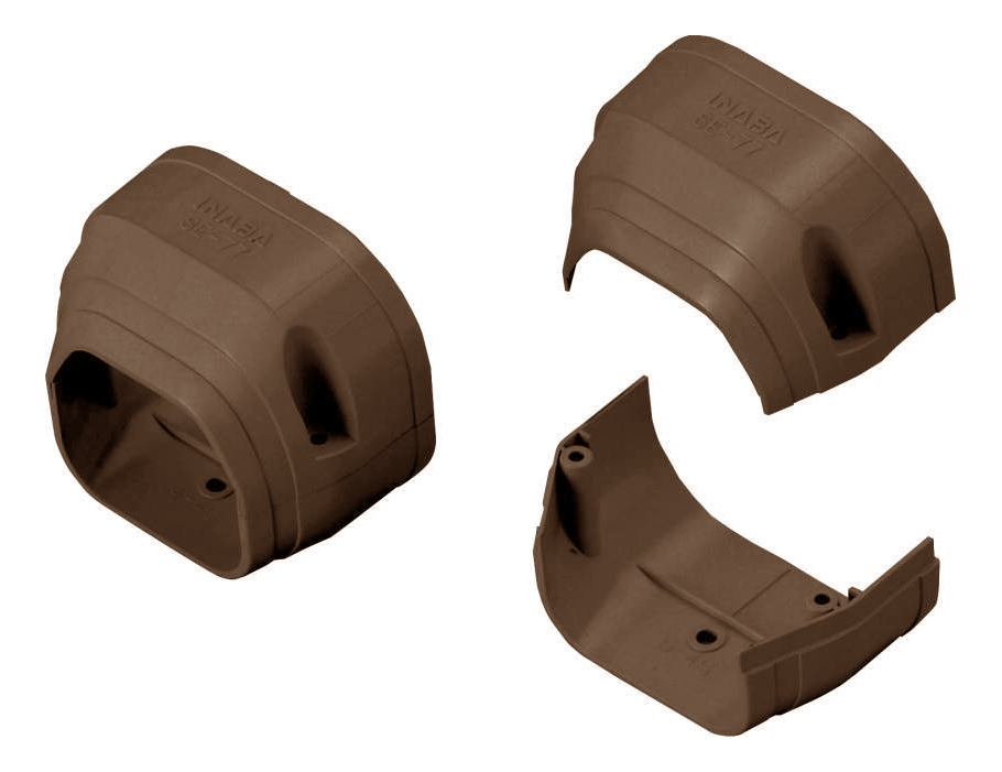 Inaba Denko 75mm Slimduct Duct End Brown