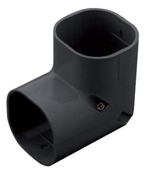 Slimduct - 75mm Vertical Elbow Bend - Black - J
