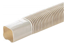 Inaba Denko 75mm Slimduct 500mm Flexible Joint Ivory